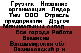 Грузчик › Название организации ­ Лидер Тим, ООО › Отрасль предприятия ­ Другое › Минимальный оклад ­ 14 000 - Все города Работа » Вакансии   . Владимирская обл.,Вязниковский р-н